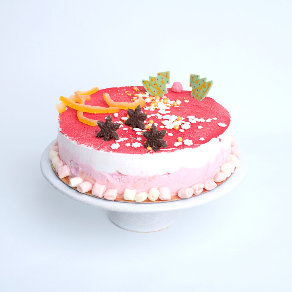 kerst ijstaart met citroen en marshmallow ijs