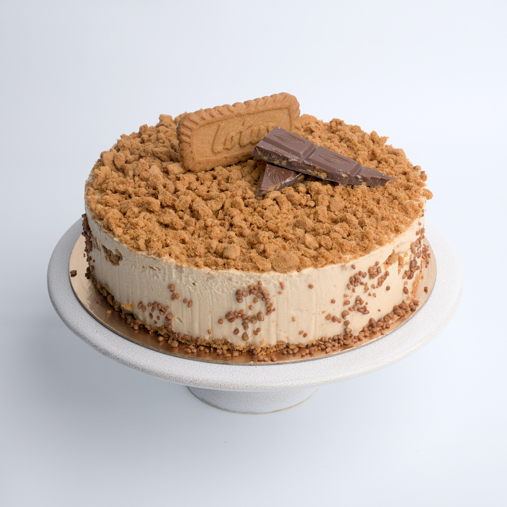 met koekjes en koekkruimels van Lotus speculoos