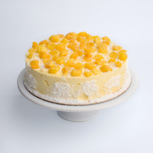 vol zoete mango en gesnipperde kokos